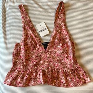 forever 21 floral cropped tank